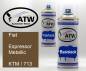 Preview: Fiat, Espressor Metallic, KTM / 713: 400ml Sprühdose + 400ml Klarlack - Set, von ATW Autoteile West.